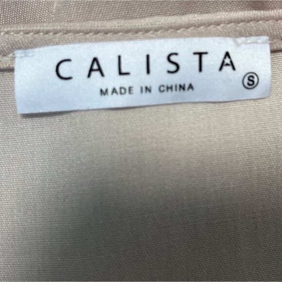 Calista Women's Dusty Pink Babydoll Short Sleeve Dress Sz S - Picture 5 of 7